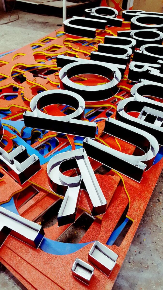 Random outdoor letter signs