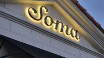 Soma-Encinitas-CA-Halo-Channel-Letter-Sign Backlit halo sign Carlsbad-CA