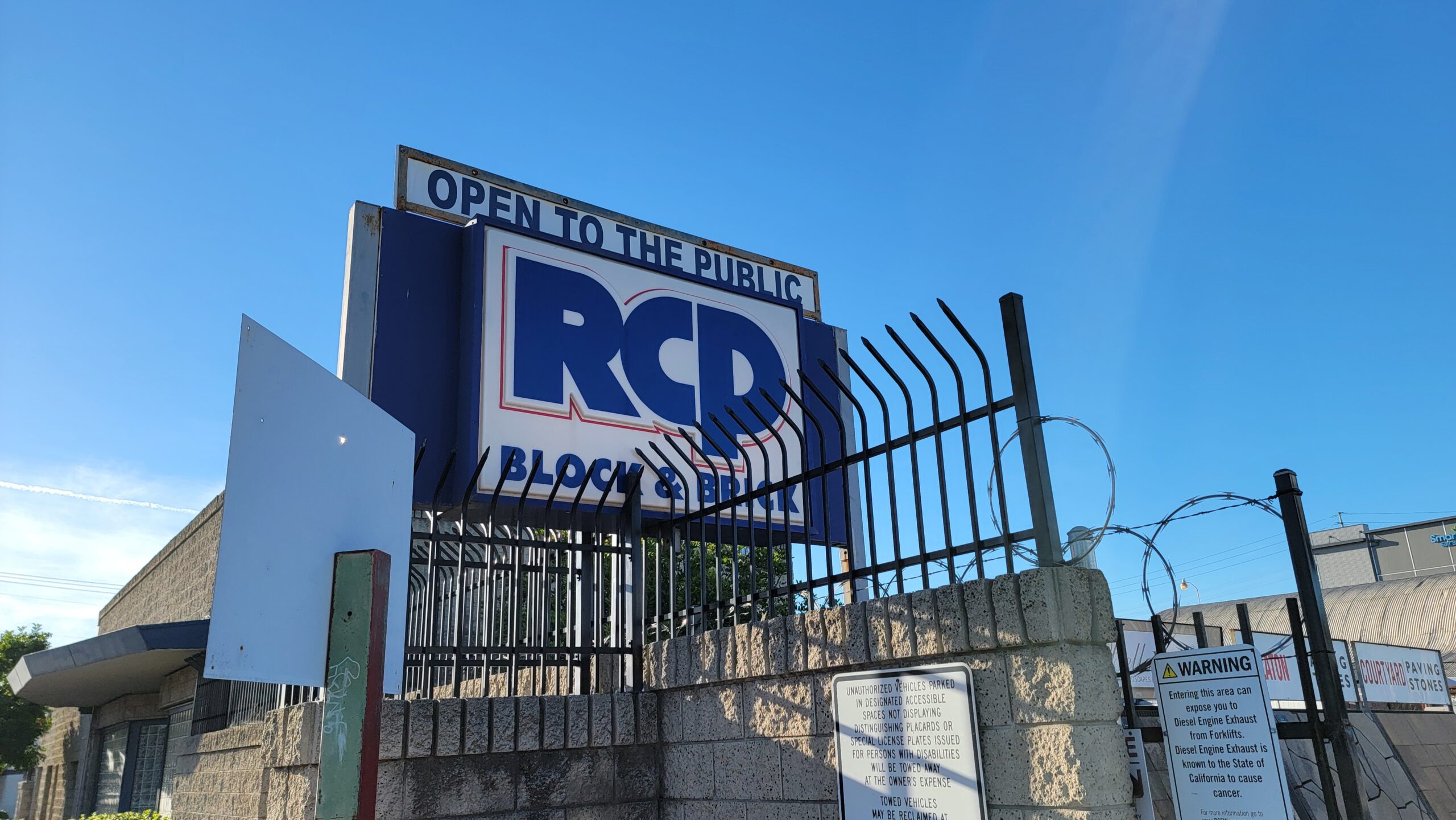 RCP Brick and Block Monument Sign Escondido Ca